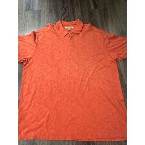 Tommy Bahama XXL Coral Floral Polo Shirt Men's Short Sleeve